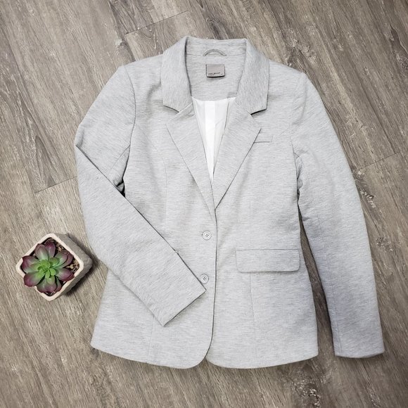Vero Moda Jackets & Blazers - Vero Moda * Heathered Grey Jersey Knit Blazer Sz M